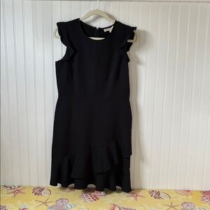 LOFT fun and flirty Black Dress